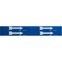 Arrow Pipe Markers, Self-Adhesive, 1-1/8" H x 7" W, White on Blue FMT Sales Ltd