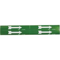 Arrow Pipe Markers, Self-Adhesive, 1-1/8" H x 7" W, White on Green FMT Sales Ltd