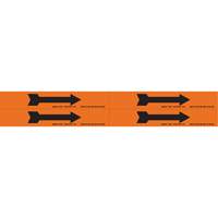 Arrow Pipe Markers, Self-Adhesive, 1-1/8" H x 7" W, Black on Orange FMT Sales Ltd