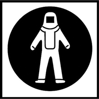 &eacute;tiquettes avec pictogramme Right to Know - Combinaison pleine protection, Vinyle, Feuille, 5/8" lo x 3/4" la FMT Sales Ltd