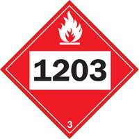 1203 Gasohol & Gasoline Flammable Liquid TDG Placard, Adhesive Vinyl FMT Sales Ltd