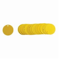 &eacute;tiquettes rondes vierges pour vannes, Aluminium, 1,5" dia. FMT Sales Ltd