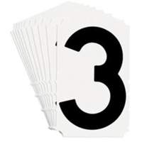 Quick-Align&reg; Individual Gothic Number and Letter Labels, 3, 4" H, Black FMT Sales Ltd