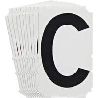 Quick-Align&reg; Individual Gothic Number and Letter Labels, C, 4" H, Black FMT Sales Ltd