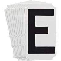Quick-Align&reg; Individual Gothic Number and Letter Labels, E, 4" H, Black FMT Sales Ltd