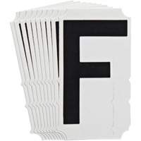 Quick-Align&reg; Individual Gothic Number and Letter Labels, F, 4" H, Black FMT Sales Ltd