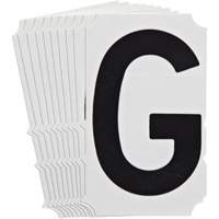 Quick-Align&reg; Individual Gothic Number and Letter Labels, G, 4" H, Black FMT Sales Ltd