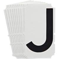 Quick-Align&reg;Individual Gothic Number and Letter Labels, J, 4" H, Black FMT Sales Ltd