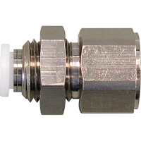 Topfit Female Threaded Bulkhead Connector Fitter, 1/4" Dia, Polymer FMT Sales Ltd
