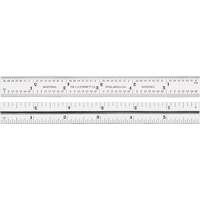 Junior Combination Squares, 6" L, 8/100" Graduations, Steel, Satin FMT Sales Ltd