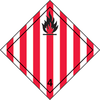 &eacute;tiquettes d'exp&eacute;dition TMD, Classe 4,1, Solides inflammables, Papier FMT Sales Ltd