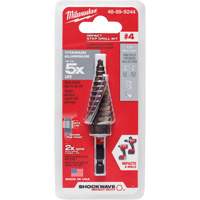 #4 Shockwave Impact Duty Step Drill Bit, 3/16" - 7/8" , 1/16" Increments, Titanium FMT Sales Ltd