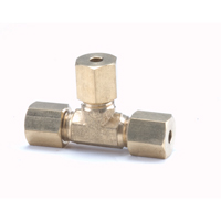 Compression Tees - Tube All Ends, 1/4" x 1/4" x 3/8" FMT Sales Ltd