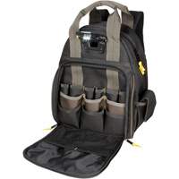 Sacs &agrave; dos pour outils Techgear &agrave; 53 pochettes, 16" lo x 13-1/4" la, Noir, Polyester FMT Sales Ltd
