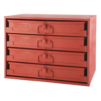 Compartment Rack With 4 Compartment Boxes, 4 Slots, 20-1/2" W x 12-1/2" D x 14-5/8" H, Red FMT Sales Ltd