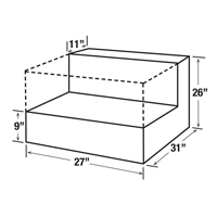 Steel Fuel Transfer Tank, Steel, 48 gal. Capacity, White FMT Sales Ltd