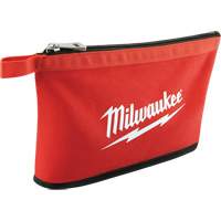 Coloured Zippered Pouches - Set of 3, Canvas, 3 Pockets, Black/Red FMT Sales Ltd