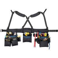 Ceinture &agrave; outils pour menuisier, Polyester, Noir FMT Sales Ltd