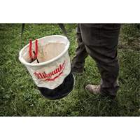 Utility Bucket, 11-4/5" L x 11-4/5" W x 14-3/5" H, Canvas, Beige/Black FMT Sales Ltd