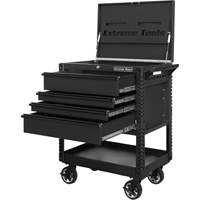 EX Deluxe Series Tool Cart, 4 Drawers, 22-7/8" L x 33" W x 44-1/4" H, Black FMT Sales Ltd