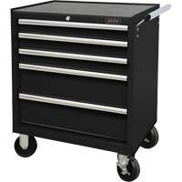 Industrial Tool Cart, 5 Drawers, 27" W x 18-3/4" D x 31-1/2" H, Black FMT Sales Ltd