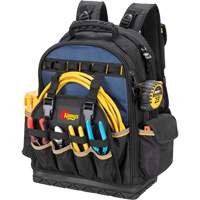 Sac &agrave; dos &agrave; outils &agrave; base moul&eacute;e, 18" lo x 13" la, Noir/Bleu, Balistique/Polyester FMT Sales Ltd