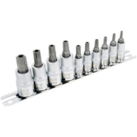SS1438-10TB 10-Piece 1/4" & 3/8" Drive Tamperproof TORX&reg; Bit Socket Set FMT Sales Ltd
