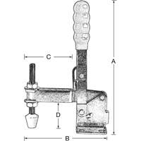 Brides de fixation verticales, Force de serrage 200 lb, Vertical FMT Sales Ltd