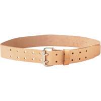 Double Tongue Belt, Leather, Beige FMT Sales Ltd