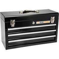Boîte &agrave; outils portative, 20" la, 3 tiroirs, Noir FMT Sales Ltd