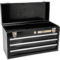 Boîte &agrave; outils portative, 20" la, 3 tiroirs, Noir FMT Sales Ltd