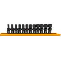 Jeu de 12 douilles m&eacute;triques flexibles universelles &agrave; chocs 1/4" &agrave; 6 pans FMT Sales Ltd