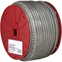 C&acirc;ble m&eacute;tallique, 250' (76,2 m) x 1/8", 340 lb (0,17 tonne), Rev&ecirc;tement de vinyle FMT Sales Ltd