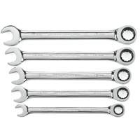 Jeu de cl&eacute;s &agrave; cliquet &agrave; 12 pans et 72 dents, Combinaison, 5 morceaux, M&eacute;trique FMT Sales Ltd
