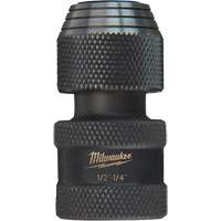 Shockwave Impact Driver Square to Hex Socket Adapter, Impact, 1/4" Drive, 1/2" Socket, 1.875" L FMT Sales Ltd