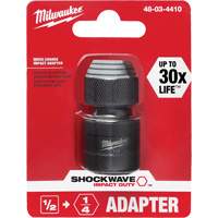 Shockwave Impact Driver Square to Hex Socket Adapter, Impact, 1/4" Drive, 1/2" Socket, 1.875" L FMT Sales Ltd