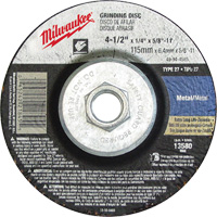 Grinding Wheel, 4-1/2" x 1/8", 5/8"-11 Arbor, Aluminum Oxide, Type 27 FMT Sales Ltd