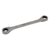 Double Box End Gear Ratcheting Wrench, 12 Point, 8 mm x 9 mm, Plain Finish FMT Sales Ltd
