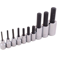 Hex Head Socket Set, Hex, 1/2"/3/8" Drive, 10 Pcs FMT Sales Ltd