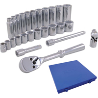 Metric Socket & Attachments Set, 26 Pcs, 3/8" Drive Size, Deep FMT Sales Ltd