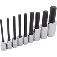 Hex Head Socket Set, Hex, 1/2"/3/8" Drive, 9 Pcs FMT Sales Ltd