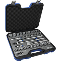 SAE & Metric Socket & Attachments Set, 38 Pcs, 1/2" Drive Size FMT Sales Ltd