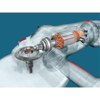 High Performance Large Angle Grinder, 9", 120 V, 15 A, 6500 RPM FMT Sales Ltd