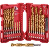 Jeu de forets m&eacute;triques Shockwave Red Helix, 25 morceaux, Titane FMT Sales Ltd