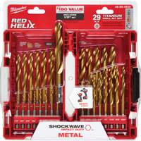 Jeu de forets Shockwave Red Helix, 29 morceaux, Titane FMT Sales Ltd