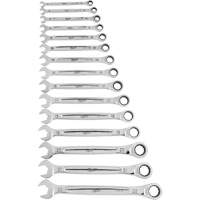 Ratcheting Wrench Set, Combination, 15 Pieces, Metric FMT Sales Ltd