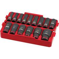 Jeu de douilles SAE Shockwave Impact Duty Packout, 15 Mcx, Chocs, Prise de 1/2", Profond FMT Sales Ltd