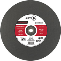 Meule &agrave; tronçonner Power Abrasive A24GP, 20" x 5/32", Arbre de 1", Type 1, 3000 Tr/min FMT Sales Ltd