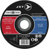Meule &agrave; tronçonner Power-Xtreme A46PX, 4-1/2" x 1/16", Arbre de 7/8", Type 1, 13 300 Tr/min FMT Sales Ltd