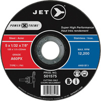 Meule &agrave; tronçonner Power-Xtreme A60PX, 5" x 1/32", Arbre de 7/8", Type 1, 12 200 Tr/min FMT Sales Ltd